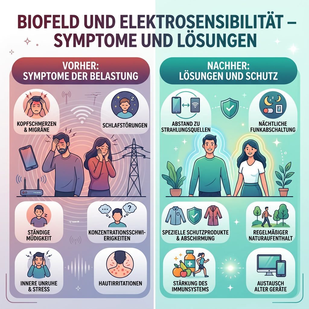 Icon-Grid: Schlüsselbegriffe der Biofeld-Forschung – Biophotonen, Kohärenz, Biofeld, Resonanz mit wissenschaftlichen Grundlagen