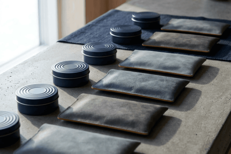 Snus und Nikotinbeutel Dosen minimalistisch arrangiert